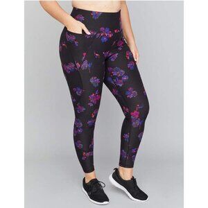 Livi Active Black Floral 7/8 Leggings